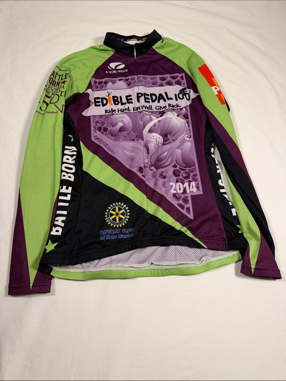 Voler 2014 Collectible Edible Pedal 2014 Long Sleeve Cycling Jersey W S NWOT